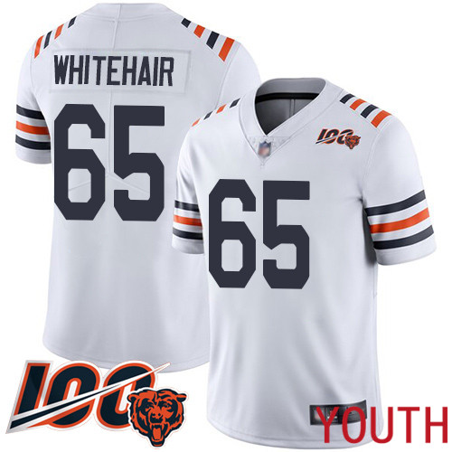 Chicago Bears Limited White Youth Cody Whitehair Jersey NFL Football 65 100th Season